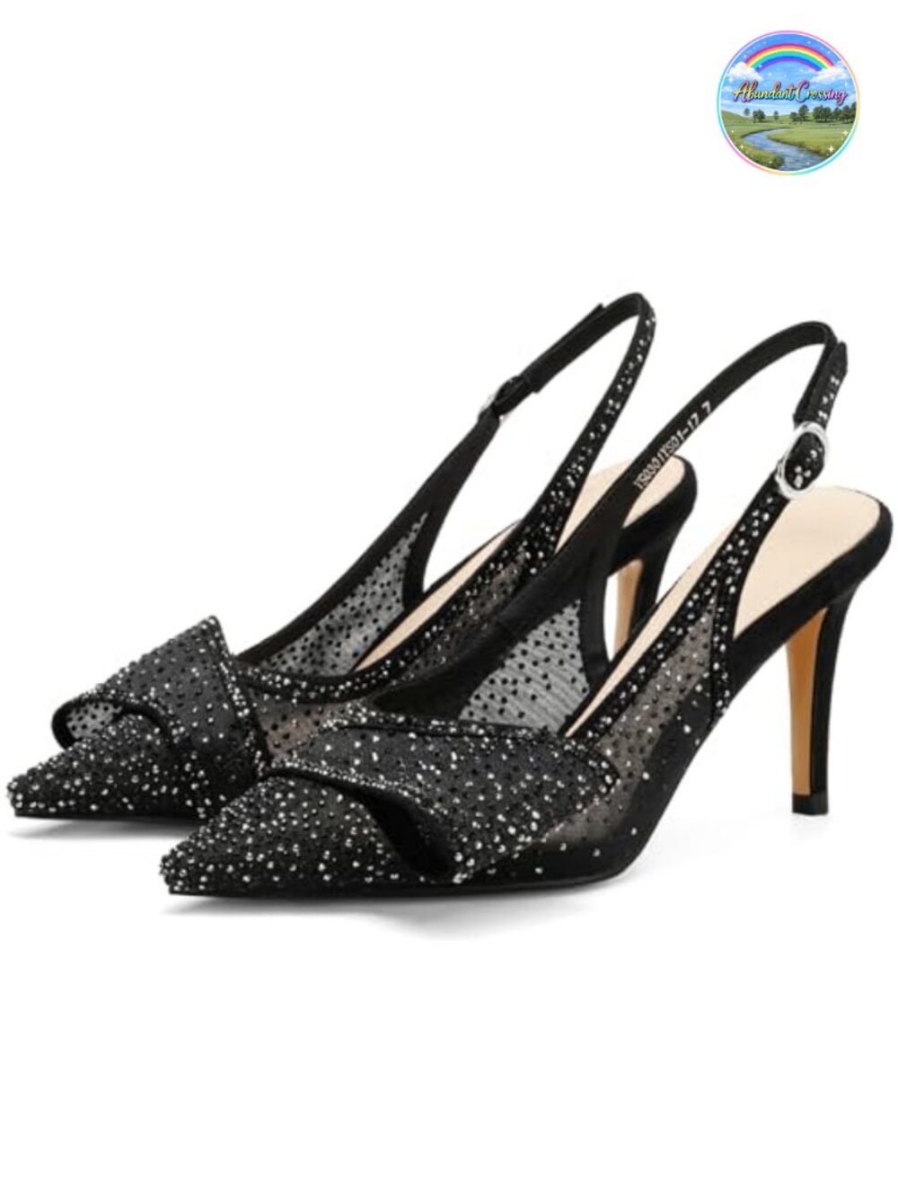 Women's Slingback Pumps Pointed Toe Stiletto Heels Synthetic Bow Detail